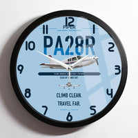 Thumbnail for Piper PA-28R Arrow III design on light blue framed wall clock