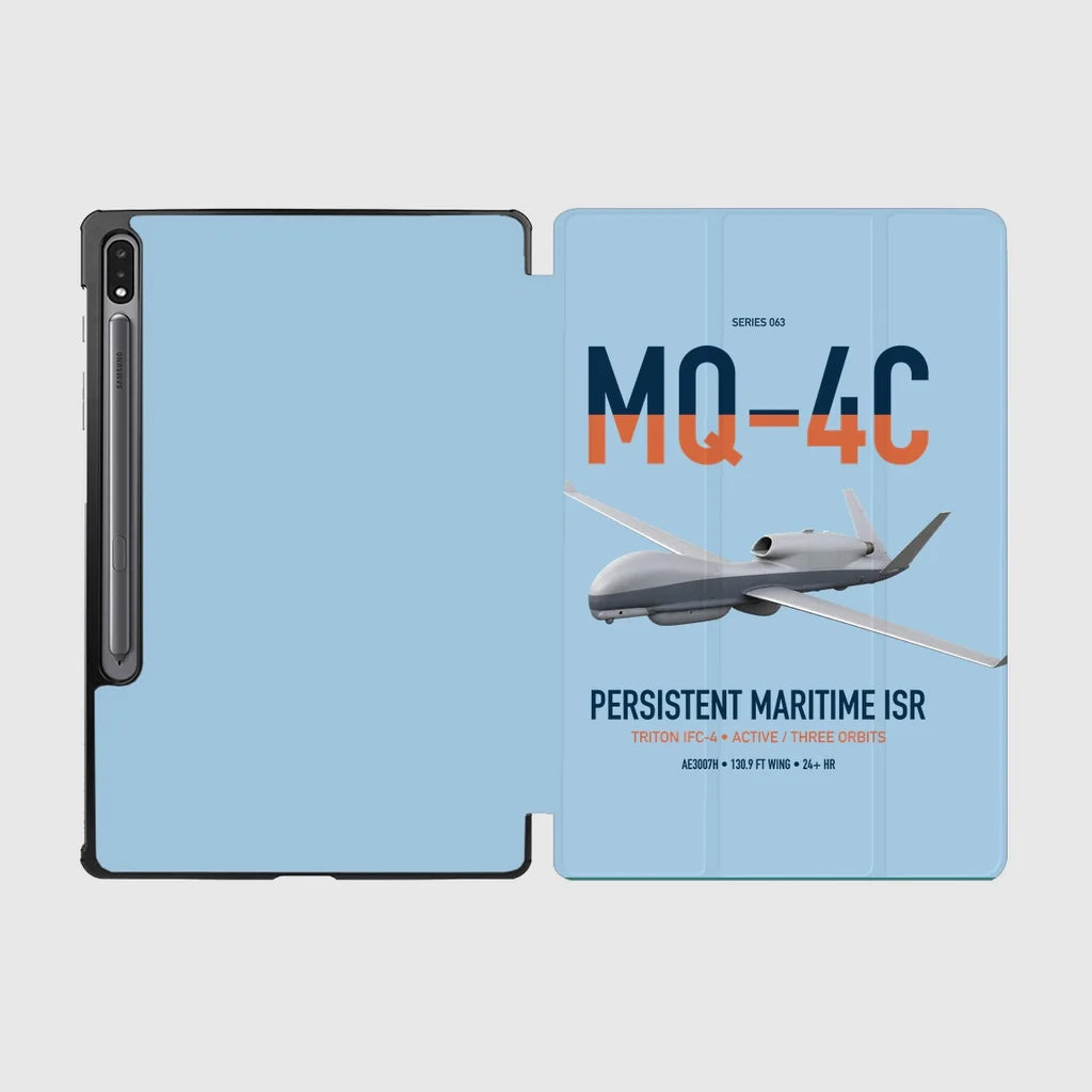 MQ-4C Triton IFC-4 design on light blue samsung tablet tablet case