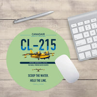 Thumbnail for Canadair CL-215 design on light green round mouse pad