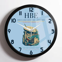 Thumbnail for Borg El Arab Airport (HBE) design on light blue framed wall clock