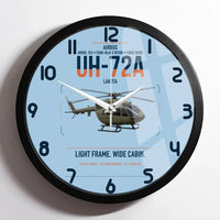 Thumbnail for Airbus UH-72A Lakota design on light blue framed wall clock