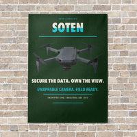 Thumbnail for ACSL SOTEN vertical canvas print - no frame - dark green background