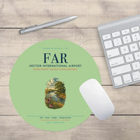 Thumbnail for Hector International Airport (FAR) design on light green round mouse pad