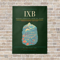 Thumbnail for Bagdogra International Airport IXB — Siliguri vertical canvas print - no frame - dark green background