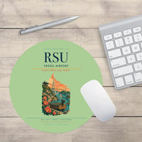 Thumbnail for Yeosu Airport (RSU) design on light green round mouse pad