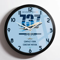 Thumbnail for Boeing 737-700 NG design on light blue framed wall clock