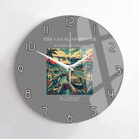 Thumbnail for VINTAGE G4077 - The Canal Stopover - Designed Wall Clocks design on gray no-frame
