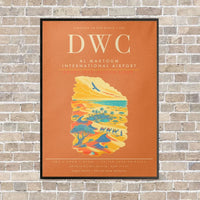 Thumbnail for Al Maktoum International Airport DWC - Canvas Framed - Orange