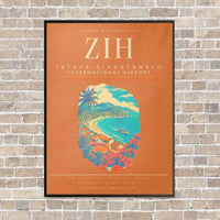 Thumbnail for Ixtapa-Zihuatanejo International Airport ZIH - Canvas Framed - Orange