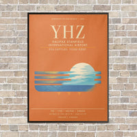 Thumbnail for Halifax Stanfield International Airport YHZ - Canvas Framed - Orange