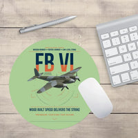 Thumbnail for de Havilland Mosquito FB VI design on light green round mouse pad