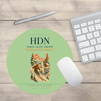 Thumbnail for Yampa Valley Airport (HDN) design on light green round mouse pad