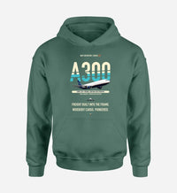 Thumbnail for Airbus A300F4-203 design on green hoodie single side