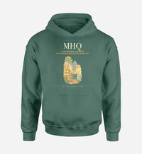 Thumbnail for Mariehamn Airport (MHQ) design on green hoodie single-side print