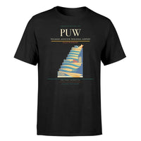 Thumbnail for Pullman–Moscow Regional Airport (PUW) T-Shirt single-side front print in Black | pullmanmoscow-regional-airport-puw-double-side-t-shirt