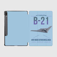Thumbnail for B-21 Raider design on light blue samsung tablet tablet case
