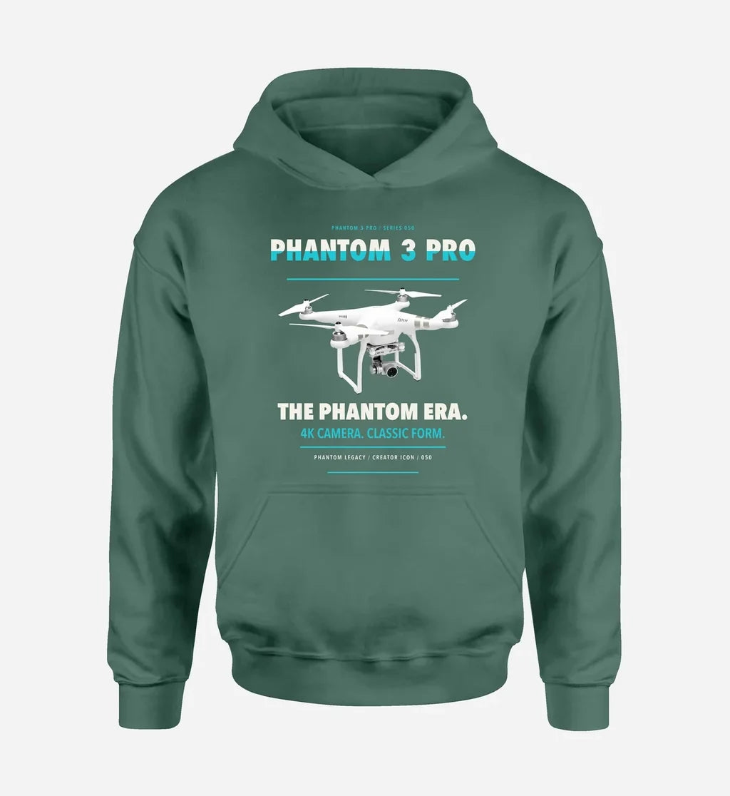 DJI Phantom 3 Professional design on green hoodie single side