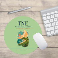 Thumbnail for Tanegashima Airport (TNE) design on light green round mouse pad