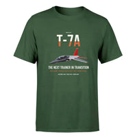 Thumbnail for T-7A Red Hawk design on dark green double-side t-shirt, single-side print