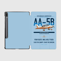 Thumbnail for Grumman American AA-5B Tiger design on light blue samsung tablet tablet case