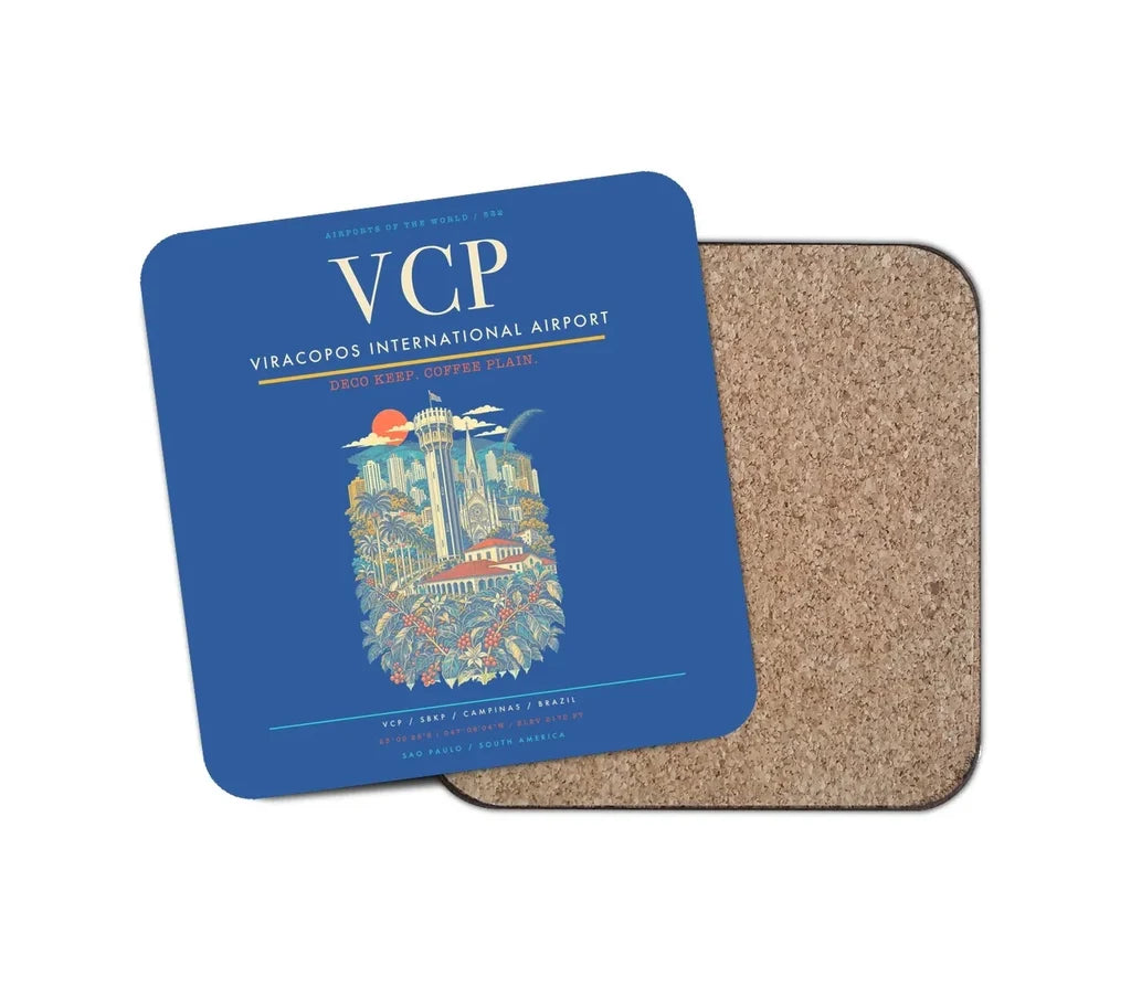 Viracopos International Airport VCP Coaster 1-Piece - Blue