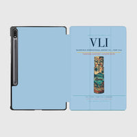 Thumbnail for Bauerfield International Airport (VLI) design on light blue samsung tablet tablet case