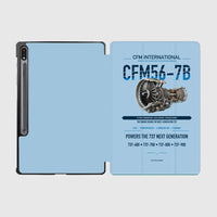 Thumbnail for CFM56-7B design on light blue samsung tablet tablet case