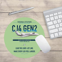 Thumbnail for Cessna Citation CJ4 Gen2 design on light green round mouse pad
