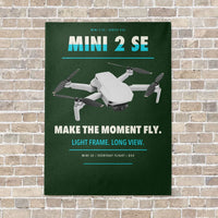Thumbnail for DJI Mini 2 SE vertical canvas print - no frame - dark green background