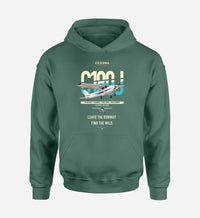Thumbnail for Cessna 180J Skywagon design on green double-side hoodie, single-side print