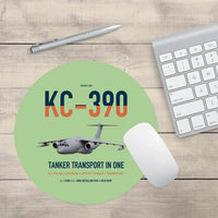 Thumbnail for Embraer KC-390 Millennium design on light green round mouse pad