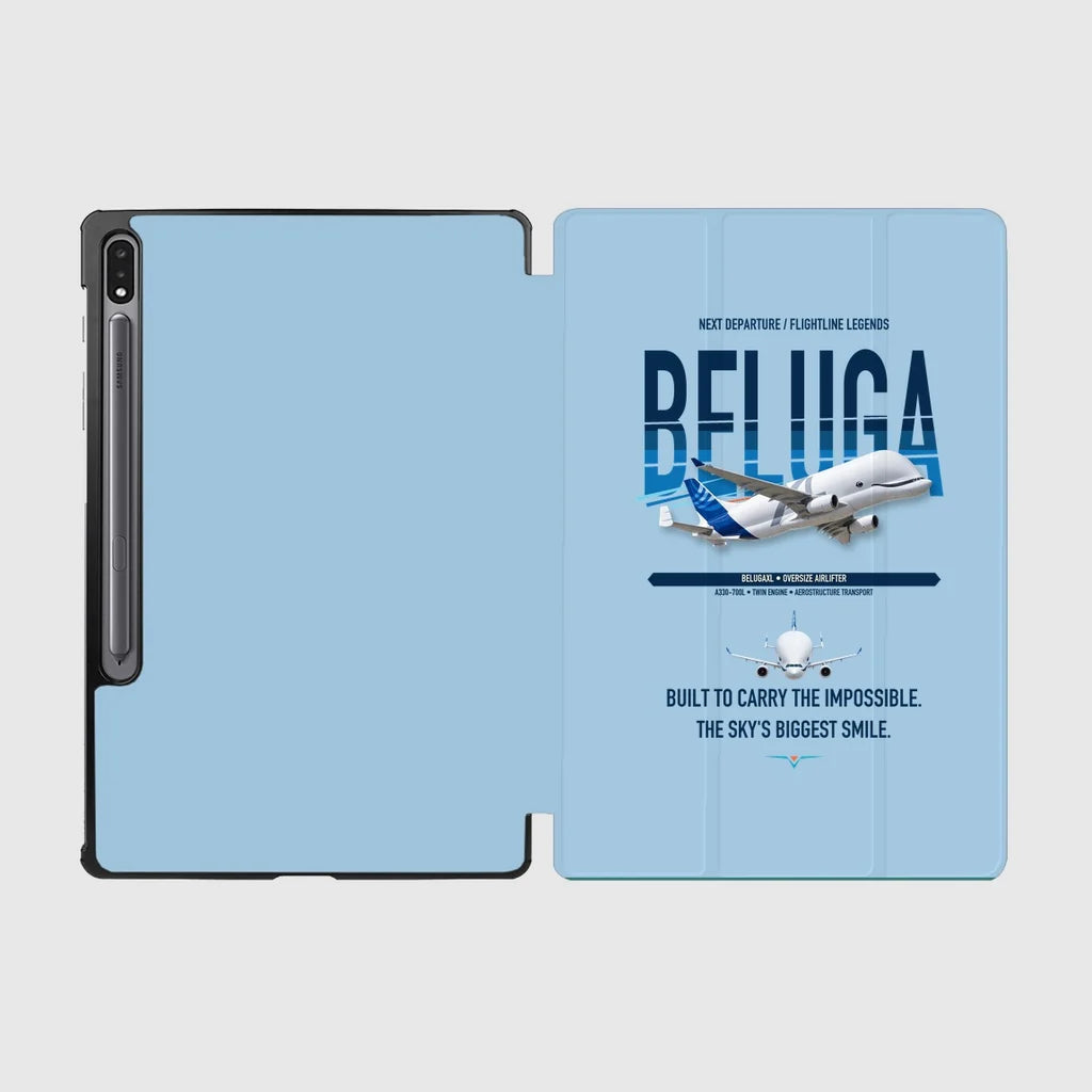 Airbus BelugaXL / A330-743L design on light blue samsung tablet tablet case