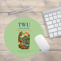 Thumbnail for Tawau Airport (TWU) design on light green round mouse pad