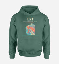 Thumbnail for Exeter International Airport (EXT) design on green hoodie single-side print