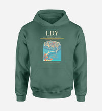 Thumbnail for City of Derry Airport (LDY) design on green hoodie single-side print