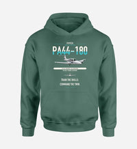Thumbnail for Piper PA-44-180 Seminole design on green double-side hoodie, single-side print
