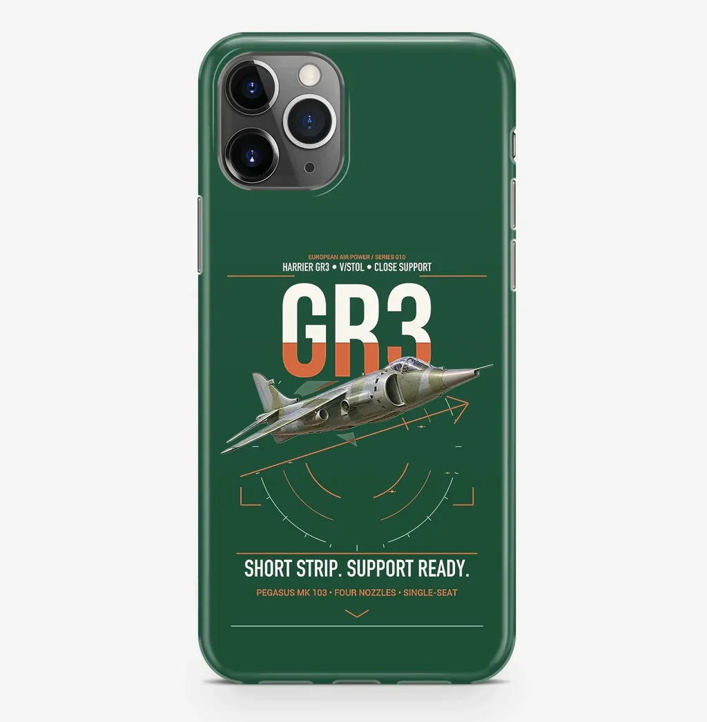 Hawker Siddeley Harrier GR3 design on dark green magsafe iphone case, for iPhone Pro Max