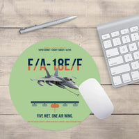 Thumbnail for F A-18E F Buddy Tanker design on light green round mouse pad