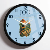 Thumbnail for Yogyakarta International Airport (JOG) design on light blue framed wall clock