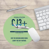 Thumbnail for Cessna Citation CJ3+ design on light green round mouse pad