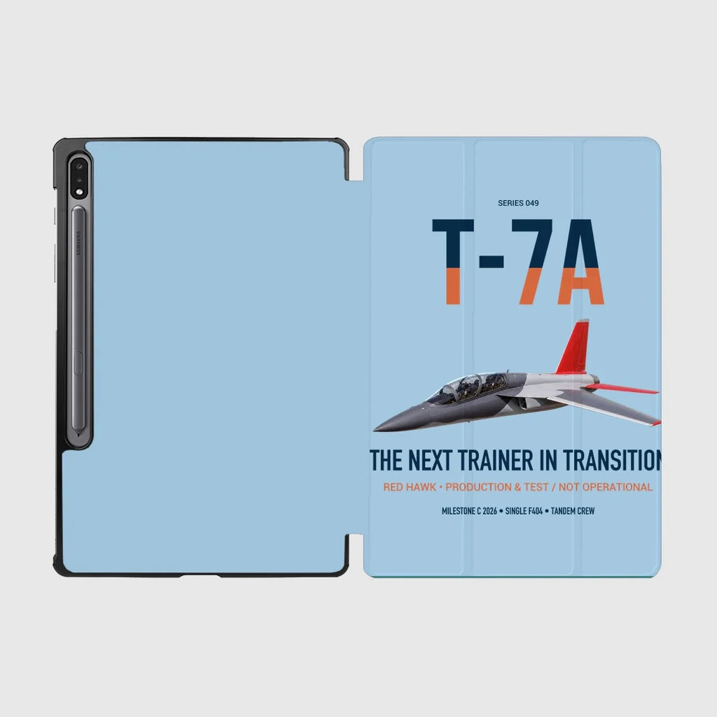 T-7A Red Hawk design on light blue samsung tablet tablet case