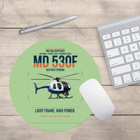 Thumbnail for MD Helicopters MD 530F design on light green round mouse pad
