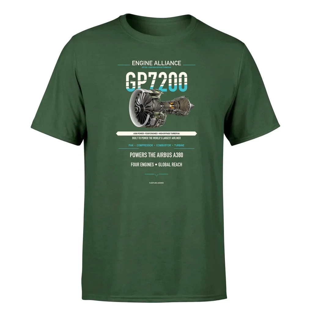 GP7200 design on dark green single side