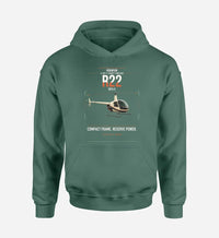 Thumbnail for Robinson R22 Beta II design on green double-side hoodie, single-side print