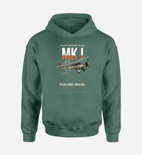 Thumbnail for Fairey Swordfish Mk I design on green double-side hoodie, single-side print