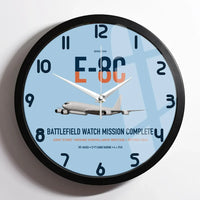 Thumbnail for E-8C Joint STARS design on light blue framed wall clock