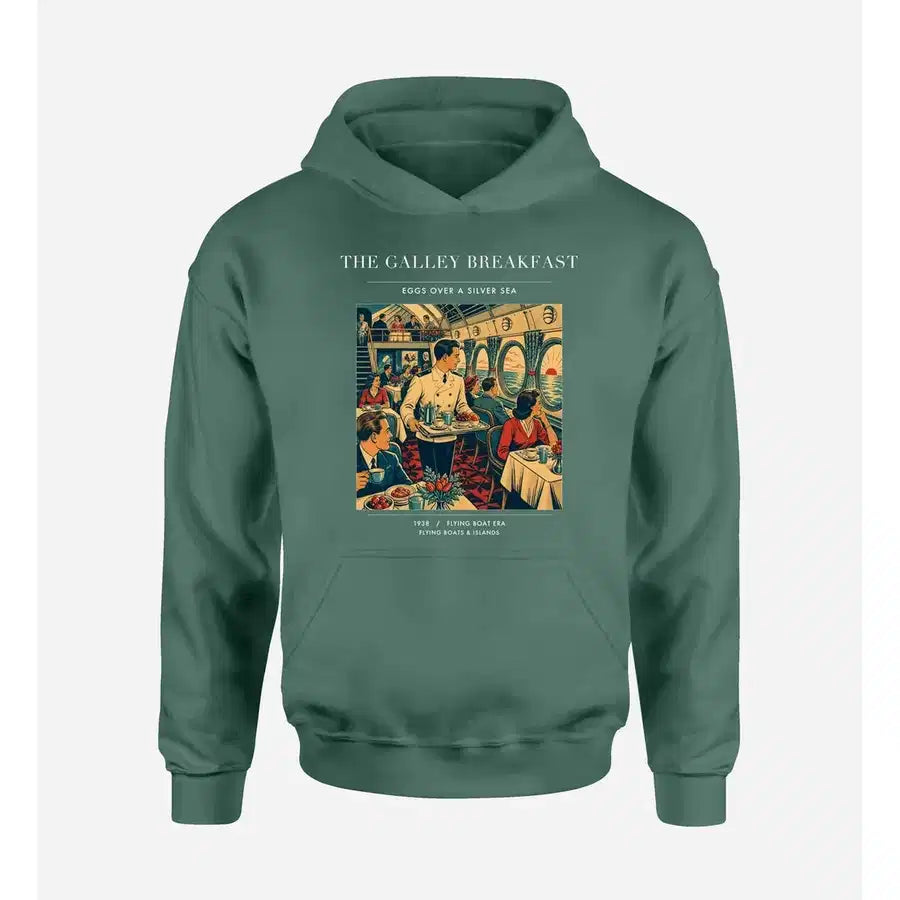 VINTAGE G4184 - The Galley Breakfast - Premium Hoodie design on green premium