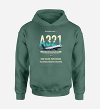 Thumbnail for Airbus A321P2F design on green hoodie single side