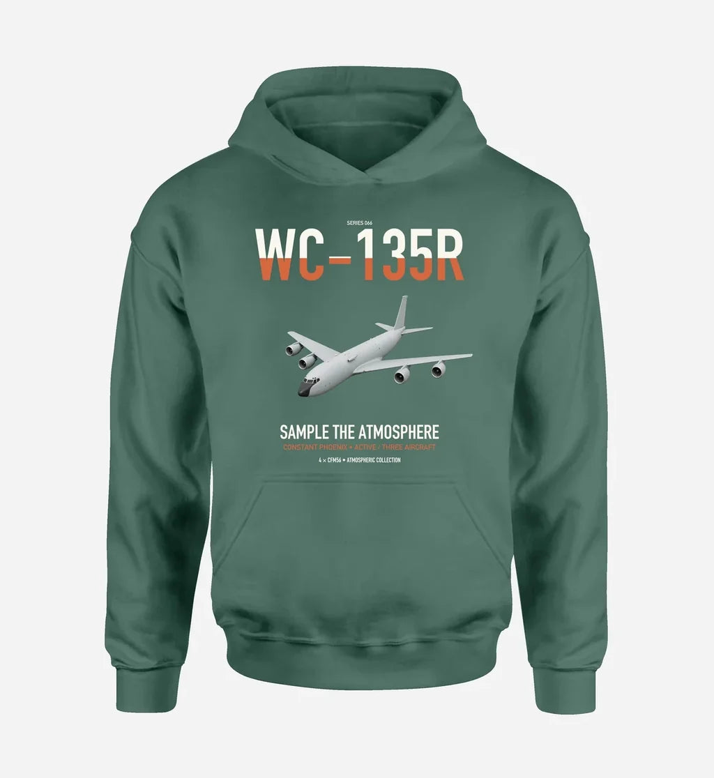 WC-135R Constant Phoenix design on green double-side hoodie, single-side print