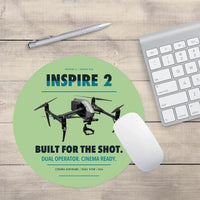 Thumbnail for DJI Inspire 2 design on light green round mouse pad